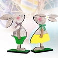thumbnail image 7 of FAMTKT Easter Bunny Wooden Signs Bunny Decor Easter Tabletop Decor Easter Table Decorations for Dinner Party Indoor Decoration,, 7 of 7