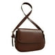 thumbnail image 4 of Bolso de Hombro Salvador Cruzado Pequeño de Piel Sintética Marrón, 4 of 10
