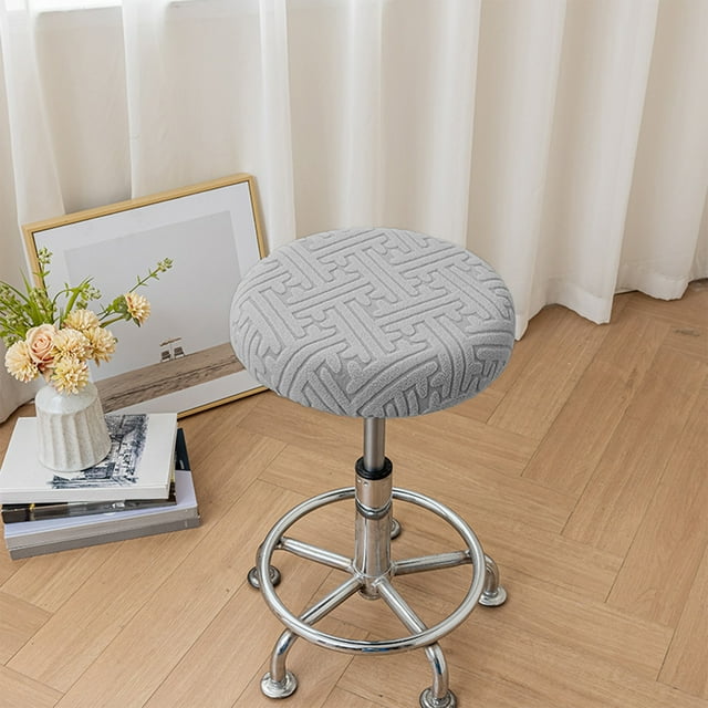 Round Stool Cover Swivel Chair Cover Round Bar Beauty Salon Stool Cover Round Seat Cushion Protector Suitable For Bedroom Bar Round Chair Cover