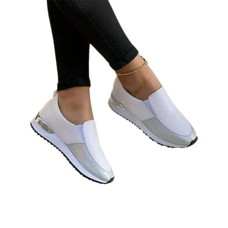 

YCCOTO Womens Wedge Platform Slip On Athletic Running Sneaker Comfort Trainers Sports Gym Jogger Shoes