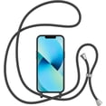 thumbnail image 2 of Crossbody Case for iPhone 13/14 with Lanyard Strap Protective Case Adjustable Neck Rope Liquid Silicone Soft Cover for iPhone 13/14 6.1 Inch,Black, 2 of 11
