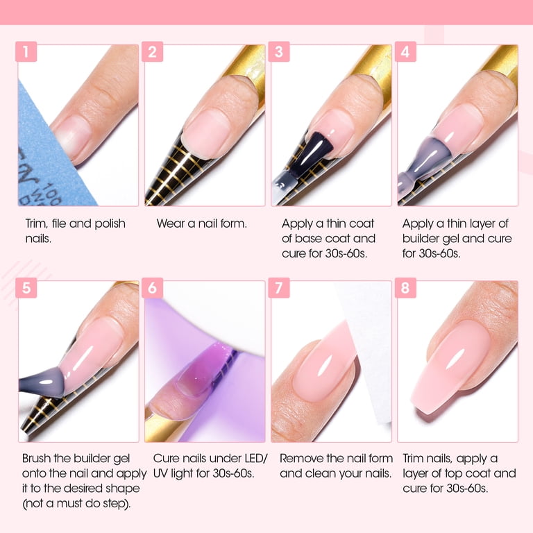 Gellen Builder Nail Gel, 9-in-1 Milky White, 15ml photo 6