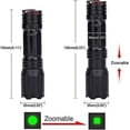 thumbnail image 5 of Linterna táctica LED con rojo, verde, azul, blanco, 4 colores en 1, luz de antorcha con zoom multifuncional impermeable para visión nocturna, pesca, camping, H, 5 of 5