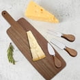 thumbnail image 3 of Wooden Cheese Board - Cheese Board with Handle | Wooden Charcuterie Boards | Cheese Tray Serving Platter Wooden Board | Multifunctional Serving Trays with Cheese Tools for Kitchen, Home, 3 of 7