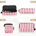 thumbnail image 5 of Hair Tool Organizer Bag with Heat Resistant Mat Removable Travel Storage Case for Hot Air Brushes Curling Irons Pink Checkered Pattern, 5 of 8