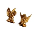 thumbnail image 1 of serony 2x Cherubs Angels Statue Resin Decor for Desktop Garden Living Room Gold, 1 of 9