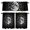 Black, variant on 3 Piece Kitchen Curtains and Valances Set Grey Moon Cafe Curtains 24 Inch Length Modern Abstract Minimalist Stars Artwork Valance & Tier Curtain for Living Room Bedroom Small Window 54"x18"+27"x24"*2
