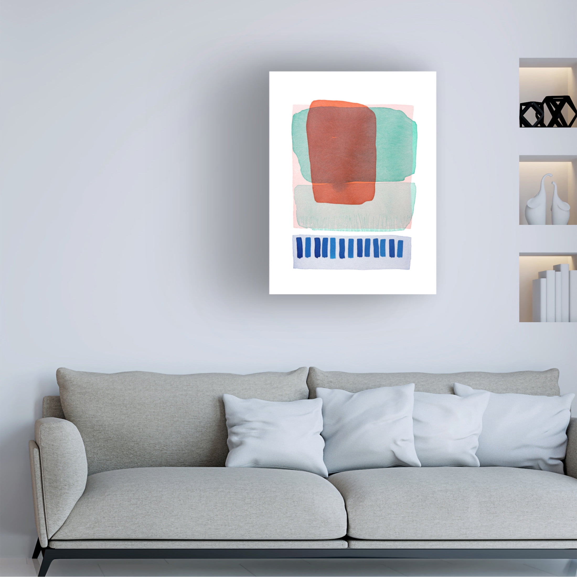 Canvas Wall Art - Simone Christen 'Helen At The Lido I' Wall Art for Living Room, Bedroom, or Office Décor by Trademark Fine Art - 18 x 24 Inches