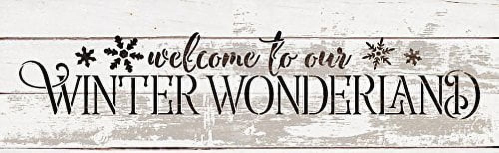 Welcome Stencil by StudioR12 Shangri La Style Word Art - Small 12 x 4-inch  Reusable Mylar Template Painting, Chalk, Mixed Media Use for Journaling