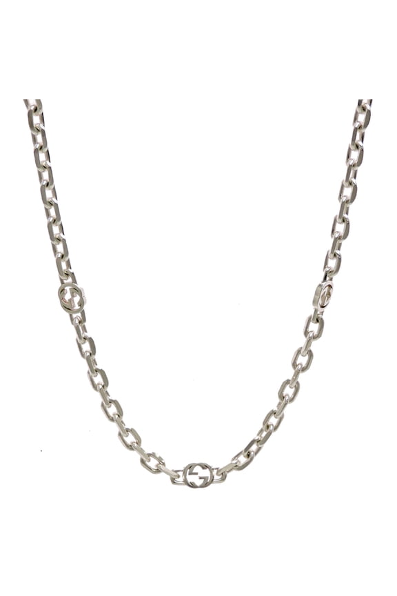 Pre-Owned Gucci Interlocking G Chain Necklace for Women and Men, 759703 J8400 8106, Sterling...