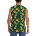 thumbnail image 4 of Bingfone Pineapples with Palm Leaves Pattern Men's Tank Tops Workout Sleeveless Tee Shirts Running Beach Tanks for Men-Small, 4 of 8