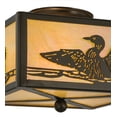 thumbnail image 3 of Meyda Tiffany 18793 Loon 2 Light 14" Wide Semi-Flush Square Ceiling Fixture - Bronze, 3 of 7