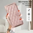 thumbnail image 3 of Allytechgroup for Samsung Galaxy A13 4G Wallet Case, Premium PU Leather Magnetic Buckle Zipper Pocket Card Slots Flip Stand Protective Cover with Hand Strap & Shoulder Strap - Rosegold, 3 of 12