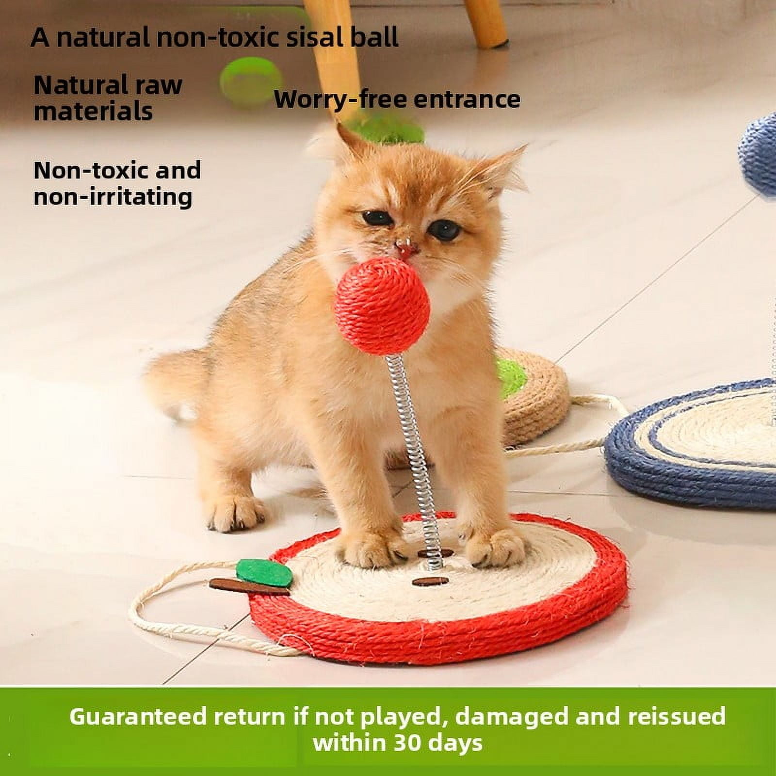 Apple/Watermelon Motion Activated Interactive Cat Toys for Indoor Cats, Long Lifetime Motor Cat Chasing Toy for Exercise/ Kitten Toys