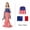 Girl, variant on American Flag Costume Dress With Cape for Women Patriotic Outfit, 4th of July Star Stripes Flag USA Dress, Halloween Cosplay Costume, L