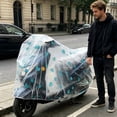 thumbnail image 6 of Scooter Cover Waterproof Outdoor 87X47 Inch Floral Printed Transparent Motorcycle Cover Waterproof Outdoor for Ebikes Mopeds All Weather Protection 1 Pack, 6 of 6