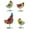 B, variant on MOMOJIA Handcrafted Bird Figurine Colorful Metal Glass Bird Sculpture Garden Art Statues Spring OutdoorAn1ma1Figurine Ornament