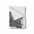thumbnail image 2 of Cattle Soft Flannel Fleece Blanket, Vintage Hand-Drawn Butcher Cuts of Beef Scheme Silhouette for Barbecue, Cozy Plush for Indoor and Outdoor Use, 70" x 90", Charcoal Grey and White, by Ambesonne, 2 of 6