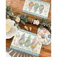 thumbnail image 4 of Easter Placemats Set of 4, Cute Gnome with Easter Eggs Placemat for Dining Table Decorations, Buffalo Check Blue White Place Mats, Spring Table Mats for Kitchen Dinner Seasonal Holiday Party Decor, 4 of 6