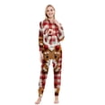 thumbnail image 2 of Nnhblu Christmas Family Pajamas Matching Set Xmas Holiday Zip Up One Piece PJs Women Men Kid Baby Hooded Sleepwear, 2 of 5