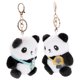 thumbnail image 4 of GOOHOCHY 2 uds llavero de Animal relleno Panda de dibujos animados muñeca llavero encantador Panda de peluche colgante, 4 of 6