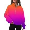 thumbnail image 1 of Womens Lapel Zipper Short Pocket Long Sleeved Top Sweater, 1 of 1