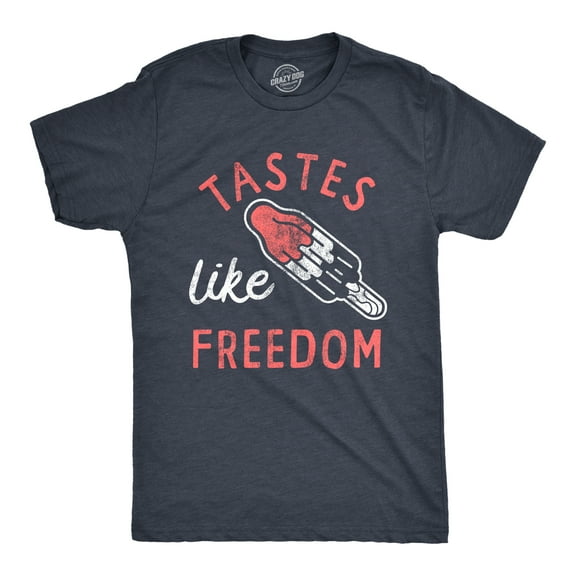 Mens Tastes Like Freedom T Shirt Funny Cool Fourth Of July Party Popsicle Tee for Guys Graphic Tees
