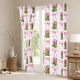 thumbnail image 3 of Manfei Cartoon Food Print Blackout Curtains,Cute Pink Bowknot Window Curtains Pack of 2 (38x45 Each), 3 of 6