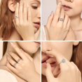 thumbnail image 3 of Adjustable Fidget Spinner Rings Set Copper Cubic Zirconia Rotating Stackable for Meditation Daily Wear, 3 of 7
