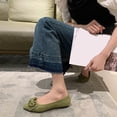 thumbnail image 4 of Dpityserensio Flats Shoes for Women Pointed Toe Candy Color Work Shoes Solid Color Flower Ballet Flats Comfortable Knit Dressy Flats, 4 of 6