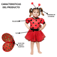 thumbnail image 3 of Disfraz Primavera Catarina Roja Tutu con Alas Infantil Niña Talla 8 a 10 años, 3 of 6