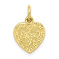 thumbnail image 4 of 10k Yellow Gold I Love You Heart Charm Pendant, 4 of 7