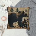 Bear Throw Pillow CoversSet of Soft Wild Animal Cushion Covers for for
