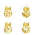 thumbnail image 3 of Qwtwty Christmas Balls Ornaments 4PC/12PC Christmas Double-Sided Gold Acrylic Flat Ball Ornaments Set, 3 of 3