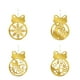 thumbnail image 1 of xihome Juego de 4 o 12 adornos de bolas planas de acrlico dorado de doble cara para decoracin del rbol de Navidad, 1 of 4