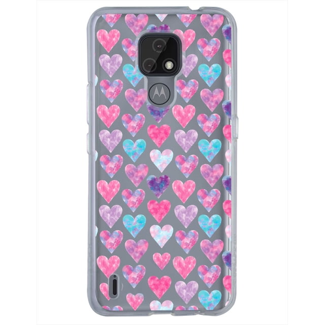 Funda para Motorola Moto E7 InstaCase Love Collection Corazones Acuarela
