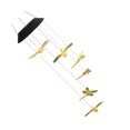 thumbnail image 2 of EeaseCA 1 Set Solar Dragonfly Wind Chimes LED Color Changing Dragonfly Wind-bell Light, 2 of 7