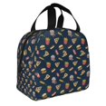 thumbnail image 2 of Fotbe Fast Food Bolsa Térmica con Estampado y Forro de Aluminio Grueso Bolsa de Almuerzo con Bolsillo Frontal para Hombres y Mujeres, Ideal para Trabajo, Escuela, 2 of 8