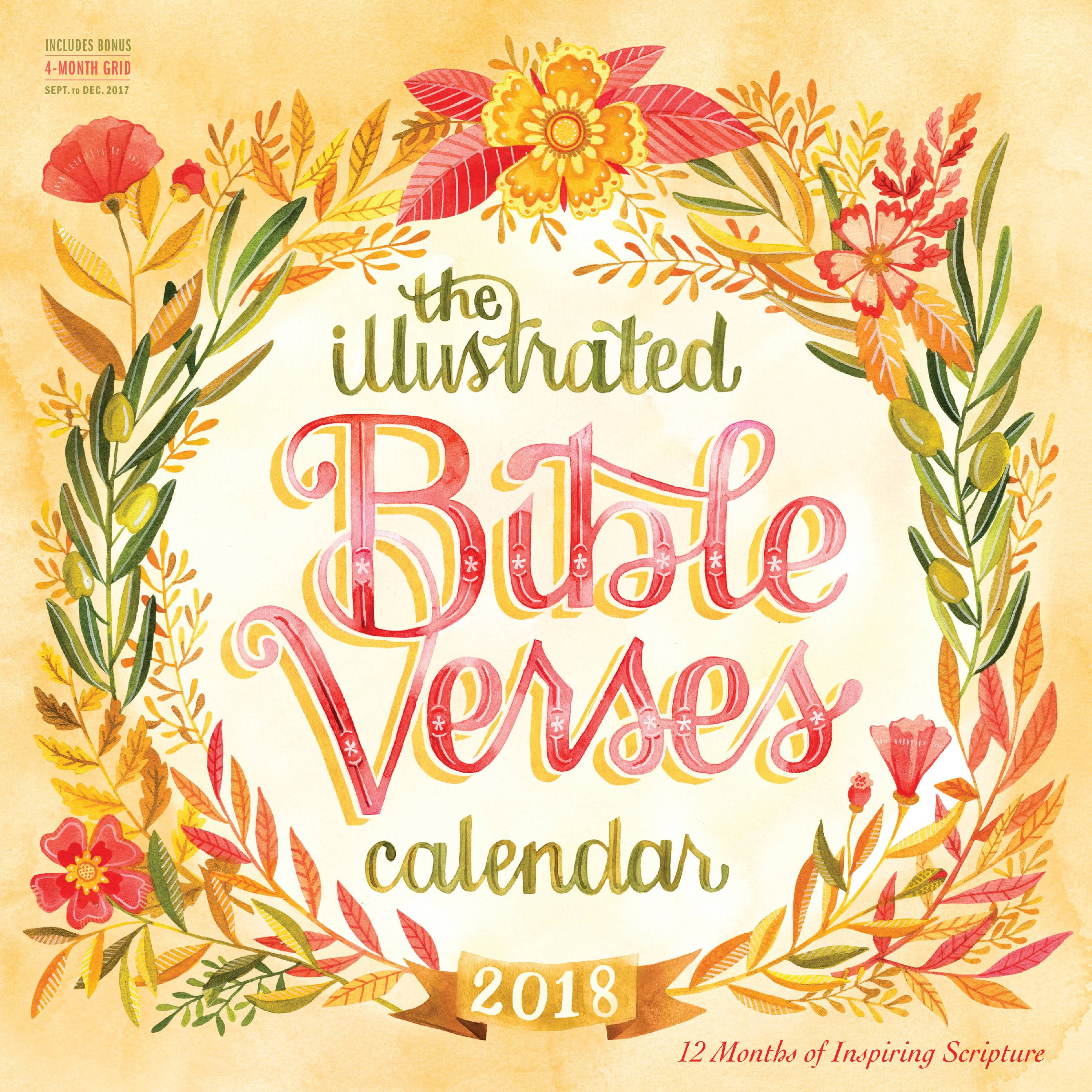 Illustrated Bible Verses Wall Calendar 2018, The