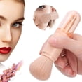 thumbnail image 1 of Juego de Brochas retráctiles para polvo de maquillaje con tapa, cerdas de fibra portátiles para quitar polvo de uñas, tamaña de viaje súper suve, ergonómico, amplia, 1 of 7
