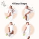thumbnail image 3 of KeaBabies Paquete de 3 sacos de dormir orgánicos para bebé, mantas para recién nacidos, bebés de 0 a 3 meses, bebés, niñas, niños, saco de dormir suave y cómodo para recién nacidos, mantas para envolv, 3 of 9
