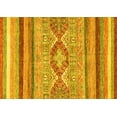 thumbnail image 1 of Ahgly Company Machine Washable Indoor Rectangle Abstract Yellow Modern Area Rugs, 2' x 4', 1 of 4