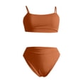 thumbnail image 5 of QUNYINEY Womens Bikini Set Solid High Waisted String Swimsuits Triangle Tummy Control Swimsuit Sets, 5 of 6