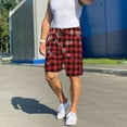 thumbnail image 6 of Rocae Red Buffalo Plaid for Men's Soft Sleep Pajama Shorts, Waistband and Pockets-X-Large, 6 of 6