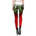 thumbnail image 5 of Gibobby Pantimedias Termicas Mujer Invierno Leggings con estampado navideño para mujer Pantalones de bota casuales ajustados sexy (Verde, S), 5 of 5