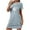 Blue, variant on Lorytime Womens Nightgown Round Neck Knee Length Short Sleeve Nightgowns Oversized Dandelion Print Nightshirts Sleepdress Pajamas Dress Comfy Soft Lounge Nightdress Black L