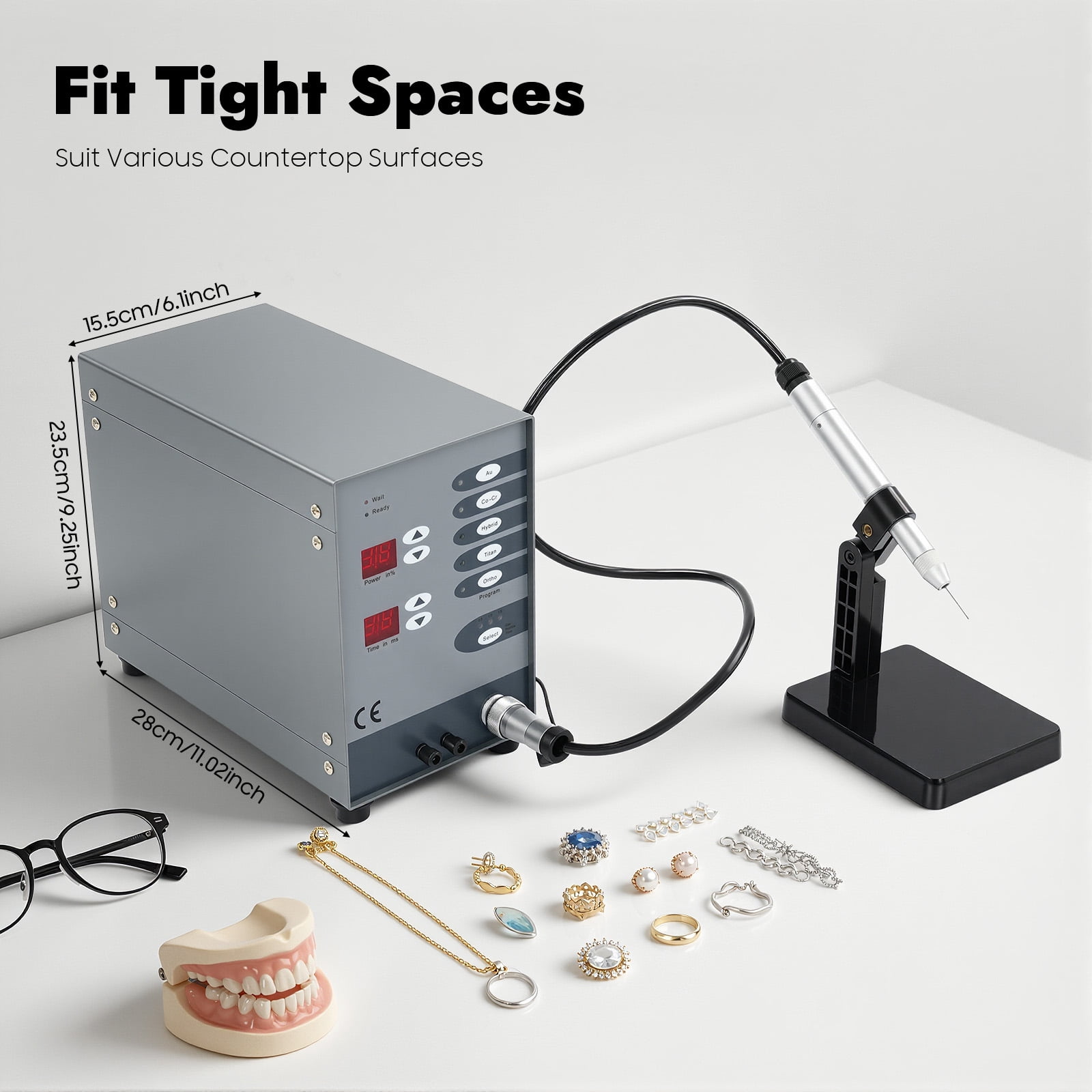 Jewelry Spot Welding Machine, 110V 60HZ Pulse Argon Arc Permanent Jewelry Welder