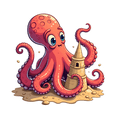 thumbnail image 3 of cartoon Octopus Theme Stickers, Waterproof Octopus Theme Sticker for Water Bottle Laptop Phone Cases Planner Skateboard Luggage Helmet Party Favor Decor, Ideal for Adults Teens Teacher Rewards, 3 of 9