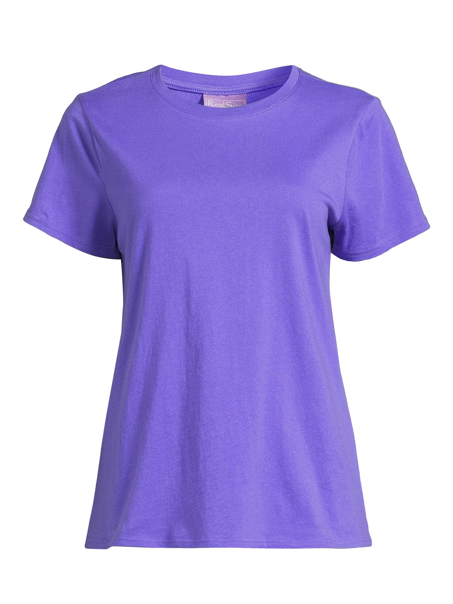 RealSize Women's Crewneck Tee with Short Sleeves, Sizes XS-XXXL