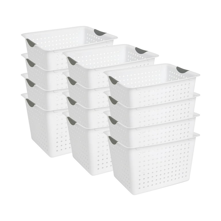 Sterilite 12-Pack Deep Nesting Storage Baskets, Clear photo 1